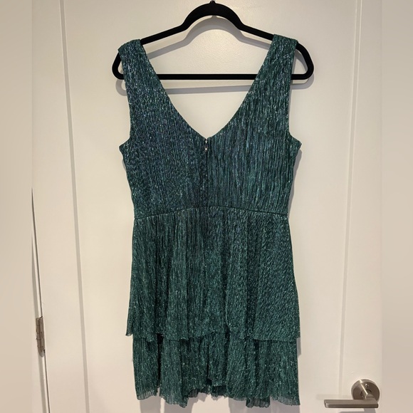 Trixxi Shimmering Teal Mini Dress - Picture 3 of 4